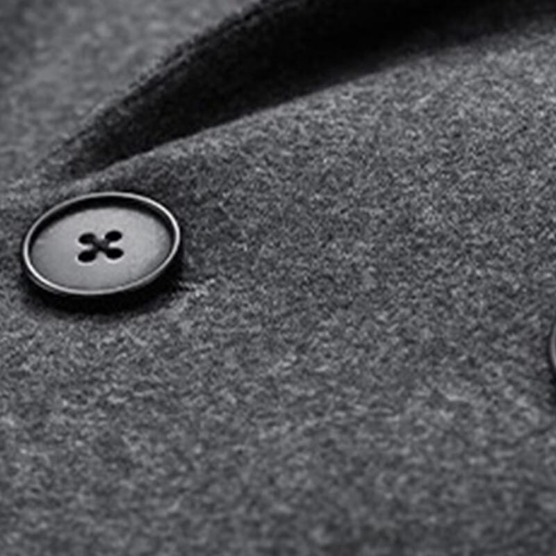Playboy Men's Mid-Length Loose Wool Blend Jacket