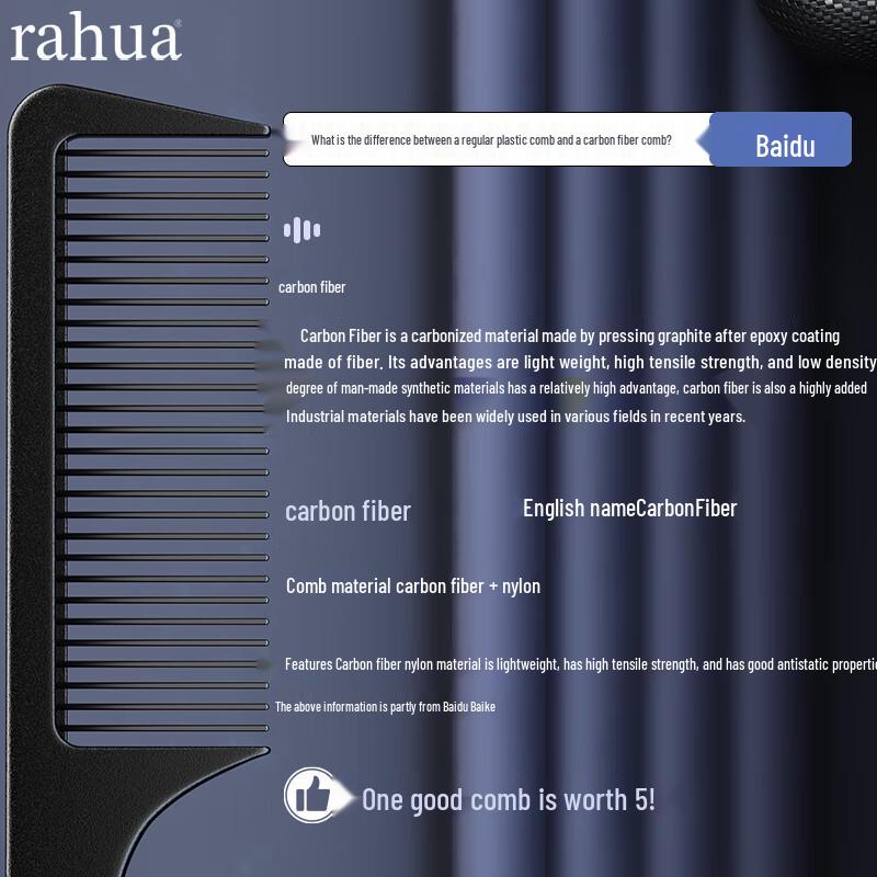 Carbon Fiber Anti-Static Hair Comb Set