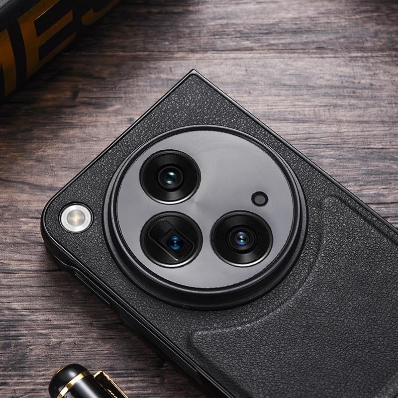For Oppo Find N3 5G/OnePlus Open Case PU Leather Coated Hard PC Protective Phone Cover