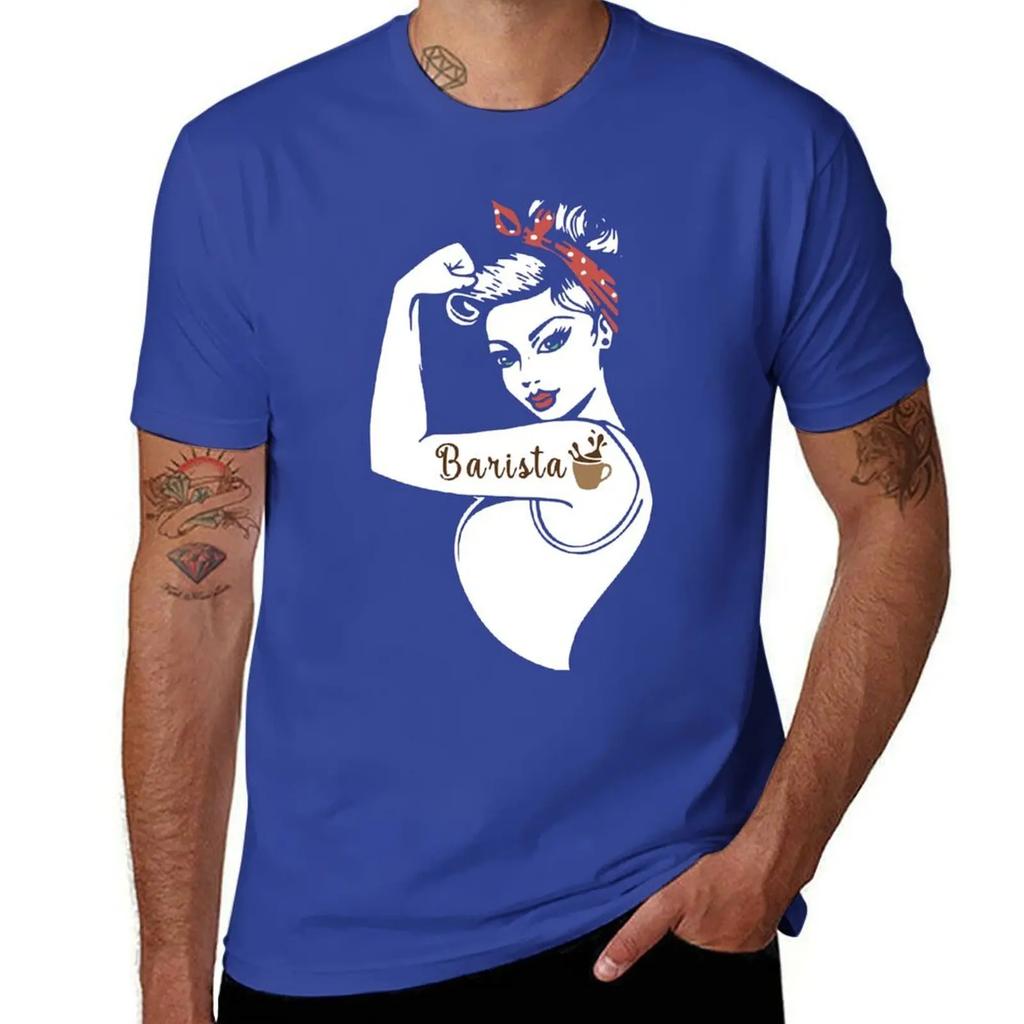 strong and sexy barista mom Relaxed Fit TShirt man t shirt quickdrying custom shirt men clothings