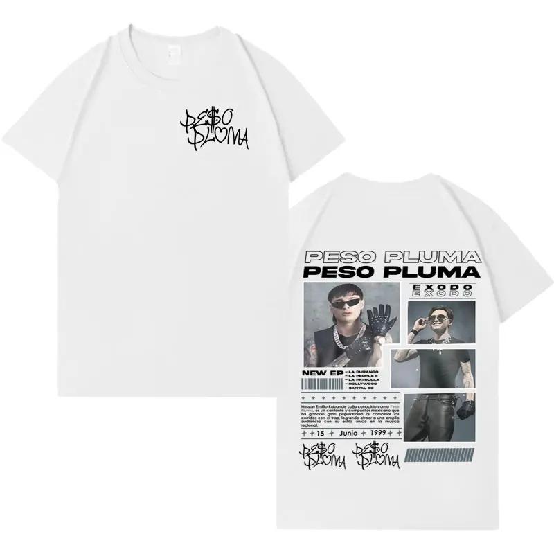 Peso Pluma New Album TShirt Mens Hip Hop HighQuality Casual Oversized Tee Harajuku Loose Short Sleeve Streetwear Tshirts