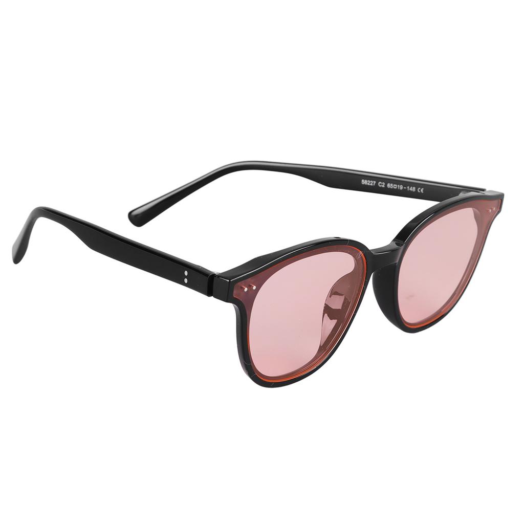 Women Sunglasses Stylish Lightweight Lady UV Protection Glasses for Outdoor Travel Black Frame Pink
