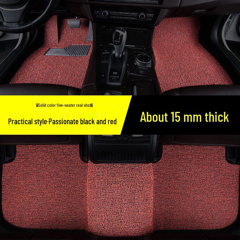 Compatible with 2018 Infiniti QX50: Full Set of Silk Loop Car Floor Mats