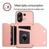 For Xiaomi Redmi Note 13 4G Case Card Holder Kickstand Skin-Touch Phone Cover with Wrist Strap