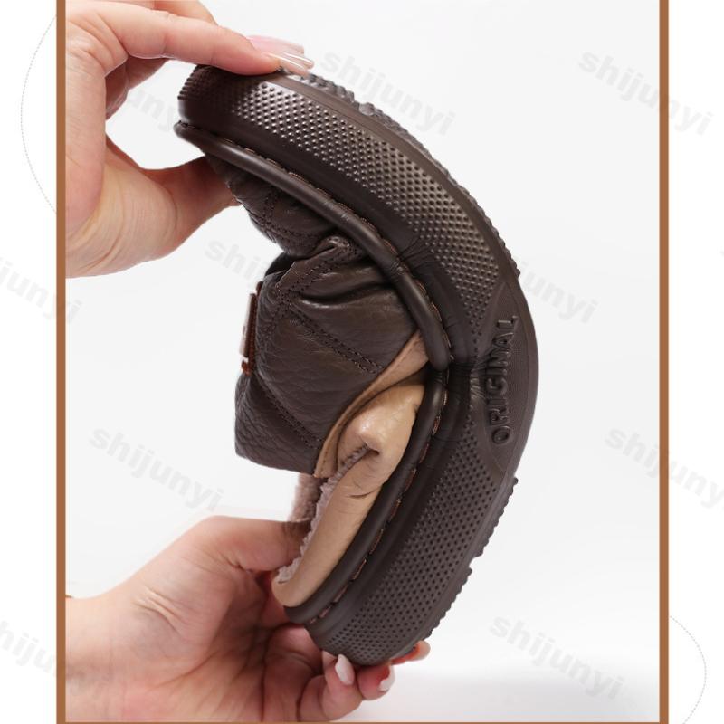 Velká velikost 50-51 Domácí pantofle pro muže Lehké Zimní Plyšové Vnitřní Pánské Boty 2025 Nové Protiskluzové Teplé Platformové Pantofle