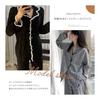 [7-livehouse] Pajamas, Women's Room Wear, 2 Piece Set, Loungewear, Nightwear, Long Sleeve, Top and Bottom Set, Tops, Pants, Setup, Open Front,