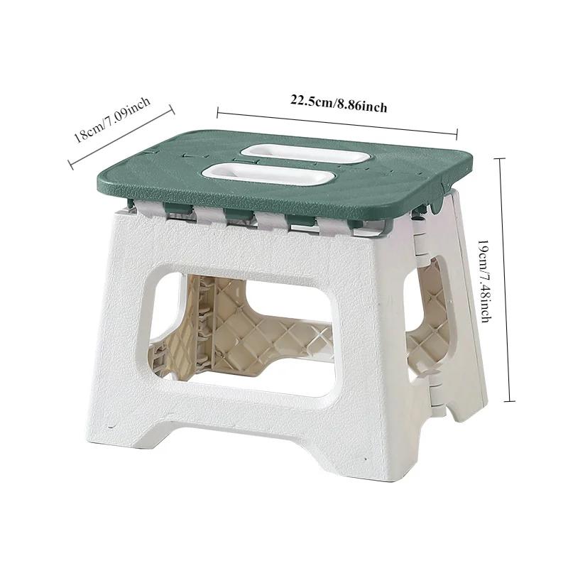 New Small Plastic Folding Stool Kids Portable Plastic Stool Collapsible Chair Safe Outdoor Picnic Handheld Step Garden Stool