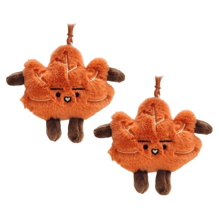 Artistic Maple Leaf Keychain Nanjing Cultural Souvenir Plush Key Ring For Backpacks Fashion Accessories