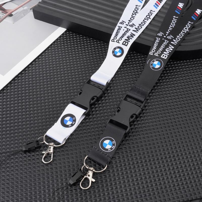 NTSM5 Lanyard Nylon Style Keychain Key Strap Holder&Staff ID Cards For Bmw E46 E36 G20 E90 E60 F30 F10 E39 X1 M Performance Stickers