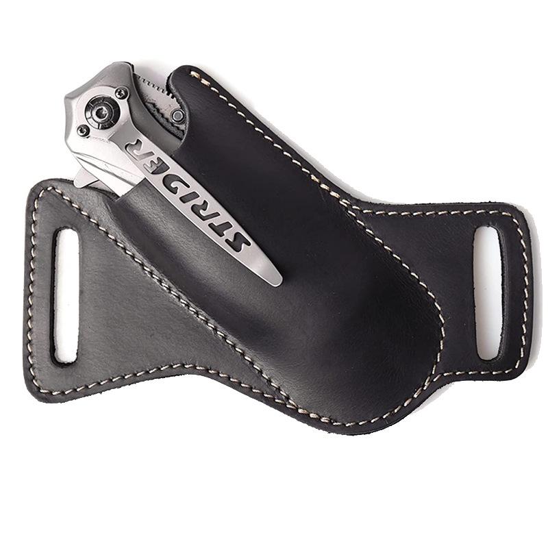 EDC Taktisches Outdoor-Überlebenswerkzeugset: Klappmesser, Scheide und Gürteltasche