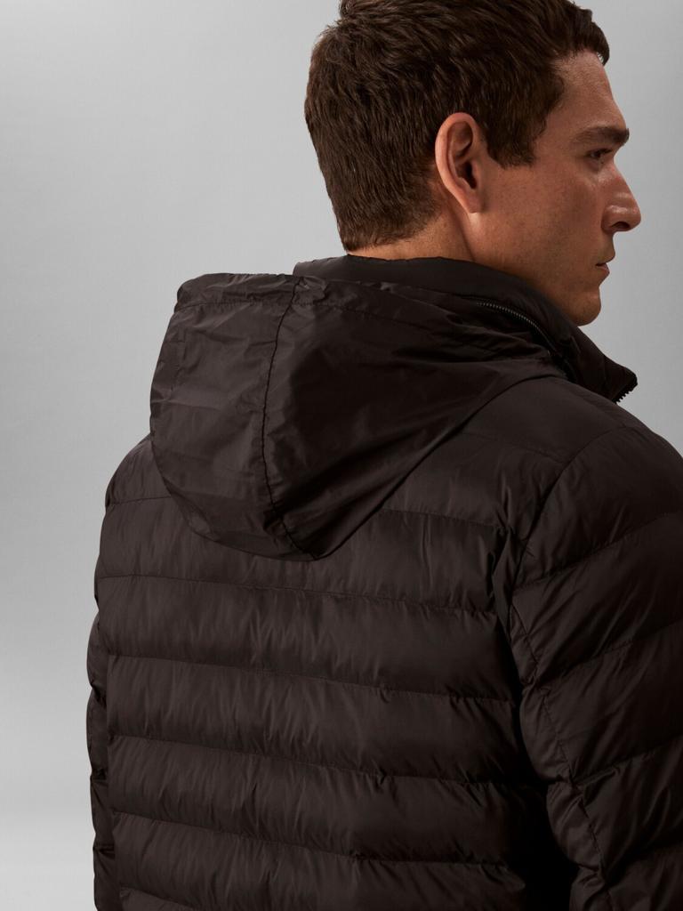 Winter Jacket Calvin Klein Quilted Jacket Hood Black
