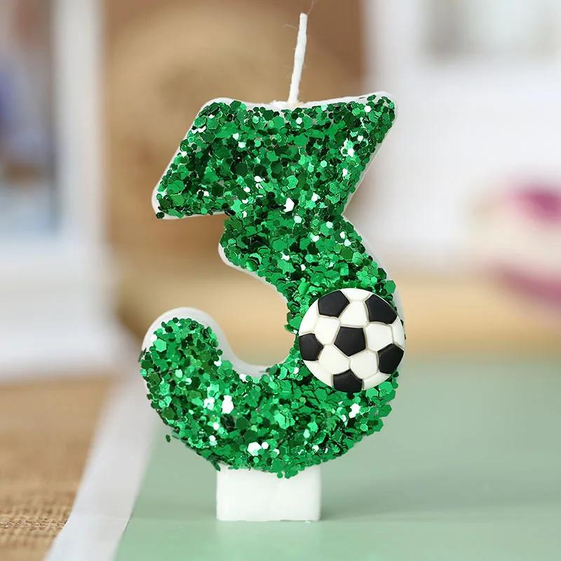 Football Cake Candles Decoration Soccer Ball Birthday Party Supplies for Kids Toy Gifts Home Decoration Anniversary Cake Candle