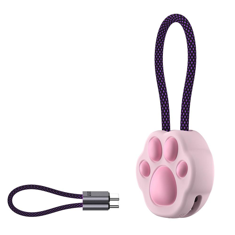 Cat Paws Data Cable Winder TYPE-C To TYPE-C Cable Fast Charging Cable Storage Pendant 240W Max 480Mbps Magnetic Attraction