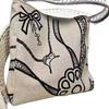 Linen Large Capacity Canvas Tote - Natural Woven Cloth Bag with Totem Design