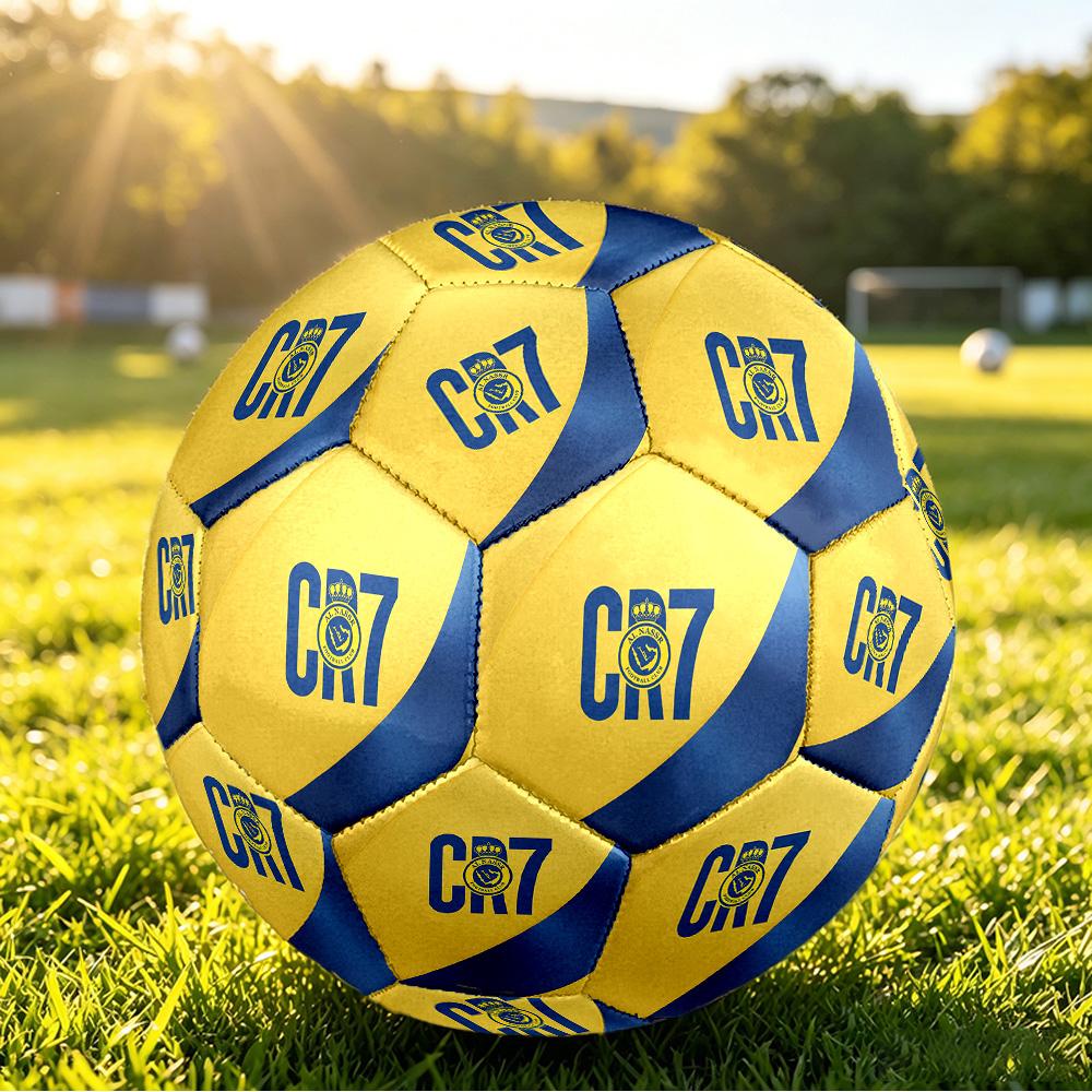 Cristiano Ronaldo Printed Size 5 Soccer Ball Wear Resistant Standard Adult Training Football Fan Gift for Indoor Outdoor Match Sports