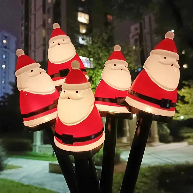 Christmas Outdoor Lawn Light Candy Cane Lights Decorations Waterproof Holiday Ambiance Light Snowman Pathway Lamp for Lawn Yard