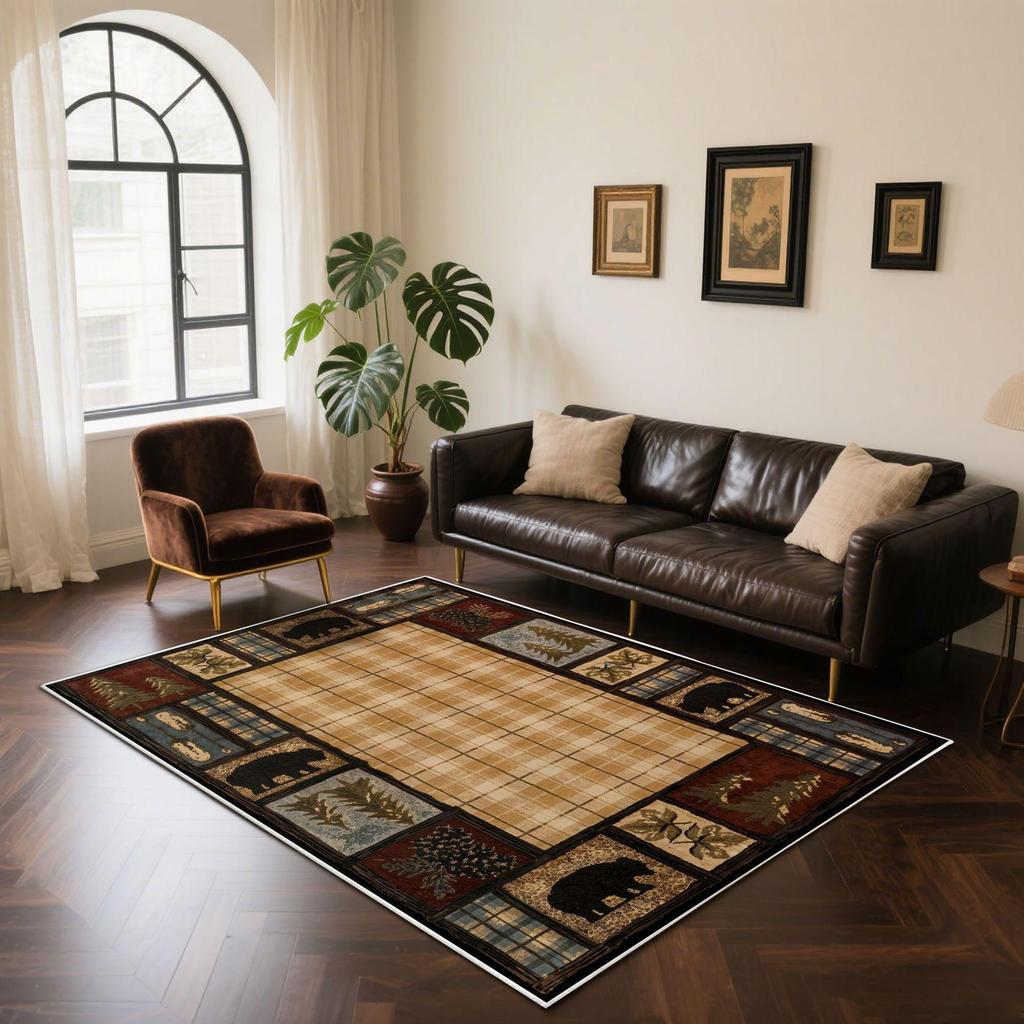 Nordic Ethnic Style Living Room Carpet Home Bedside Bedroom Non Slip Large Size Floor Mat