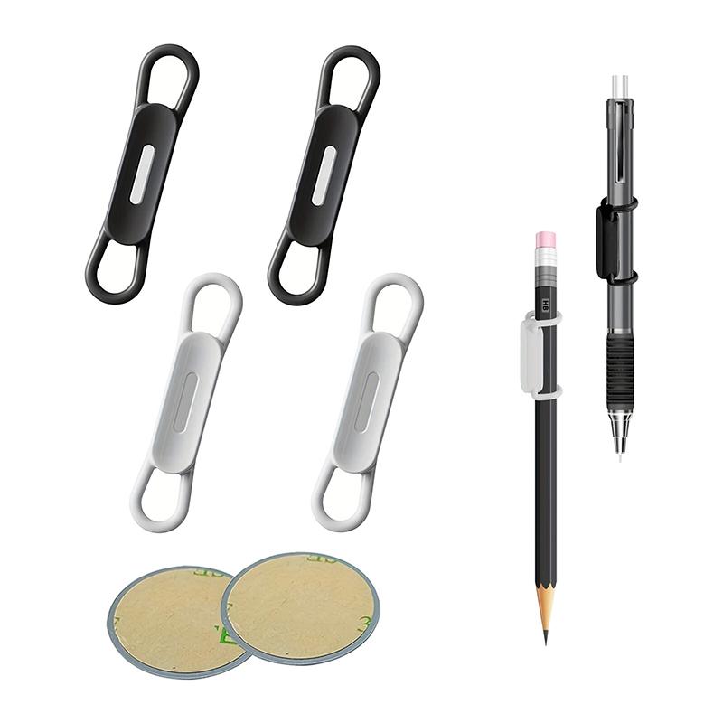 2-6pcs Magnetic Pen Pencil Holder Silicone Adjustable Touch Pen Clips For Desk Refrigerator Whiteboards Office Desk Accessories