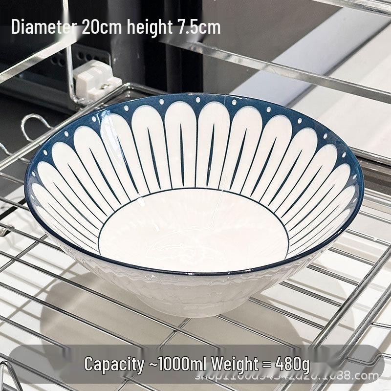 Japanese Ceramic Ramen Bowl: Conical, Large, Multipurpose for Soup, Salad, or Noodles