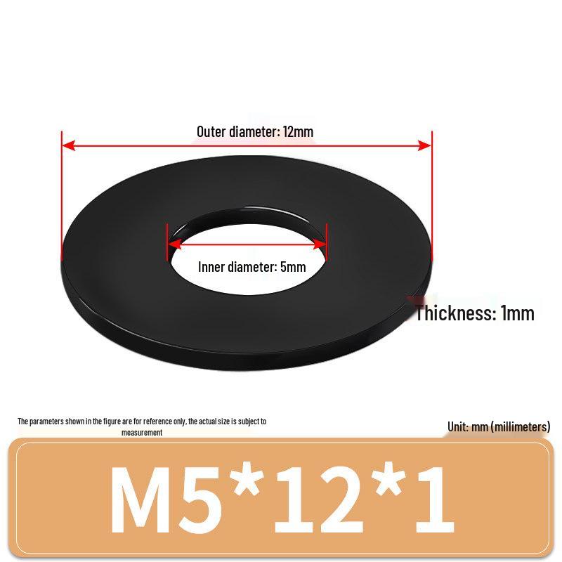 Rondella Piana Isolante in Gomma Nylon Plastica Ultra-Sottile, M3-M24