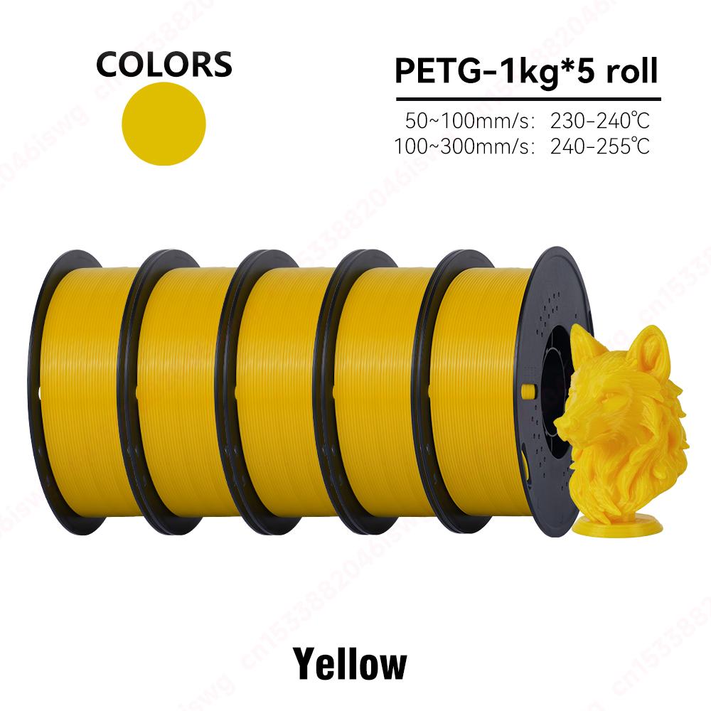 KingRoon 5KG 10KG PLA PETG Filament 1.75mm 3D Printer Plastic No Bubble Spool 3D Printing Materials for 3D Printers