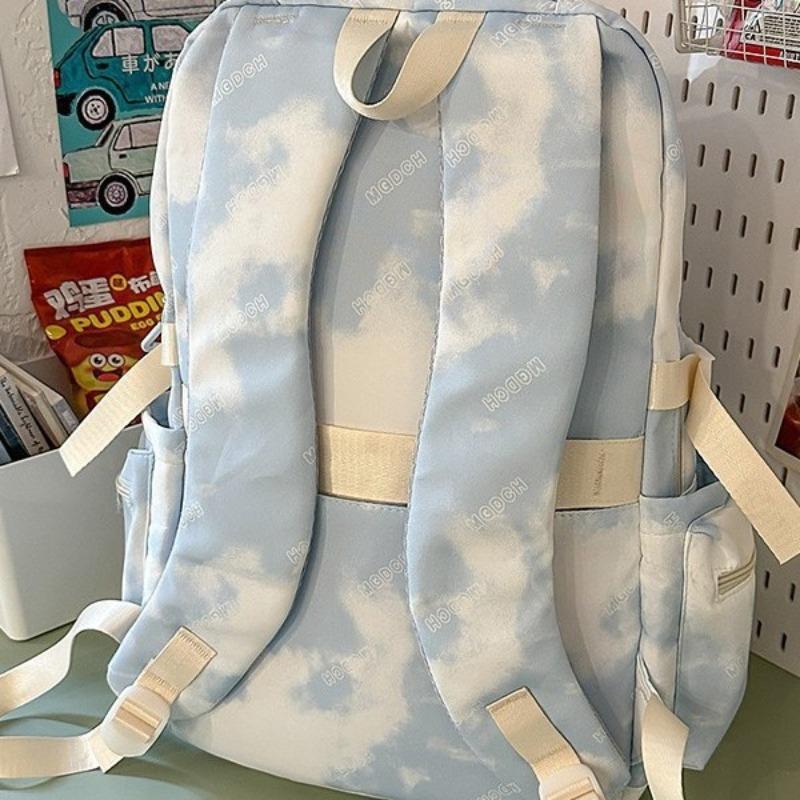High Value, Fresh and Sweet Tie-dye Contrasting Backpack, Female Junior High School Student Large-capacity Backpack