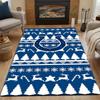 Horseshoe Winter Holiday Pattern Patterned Carpet, Non Slip Mat Suitable for Living Room and Bedroom Sofas