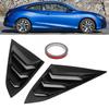 2pcs Rear Window Quarter Side Vent Window Louvers Scoop Cover Fit for Honda Civic 20162019