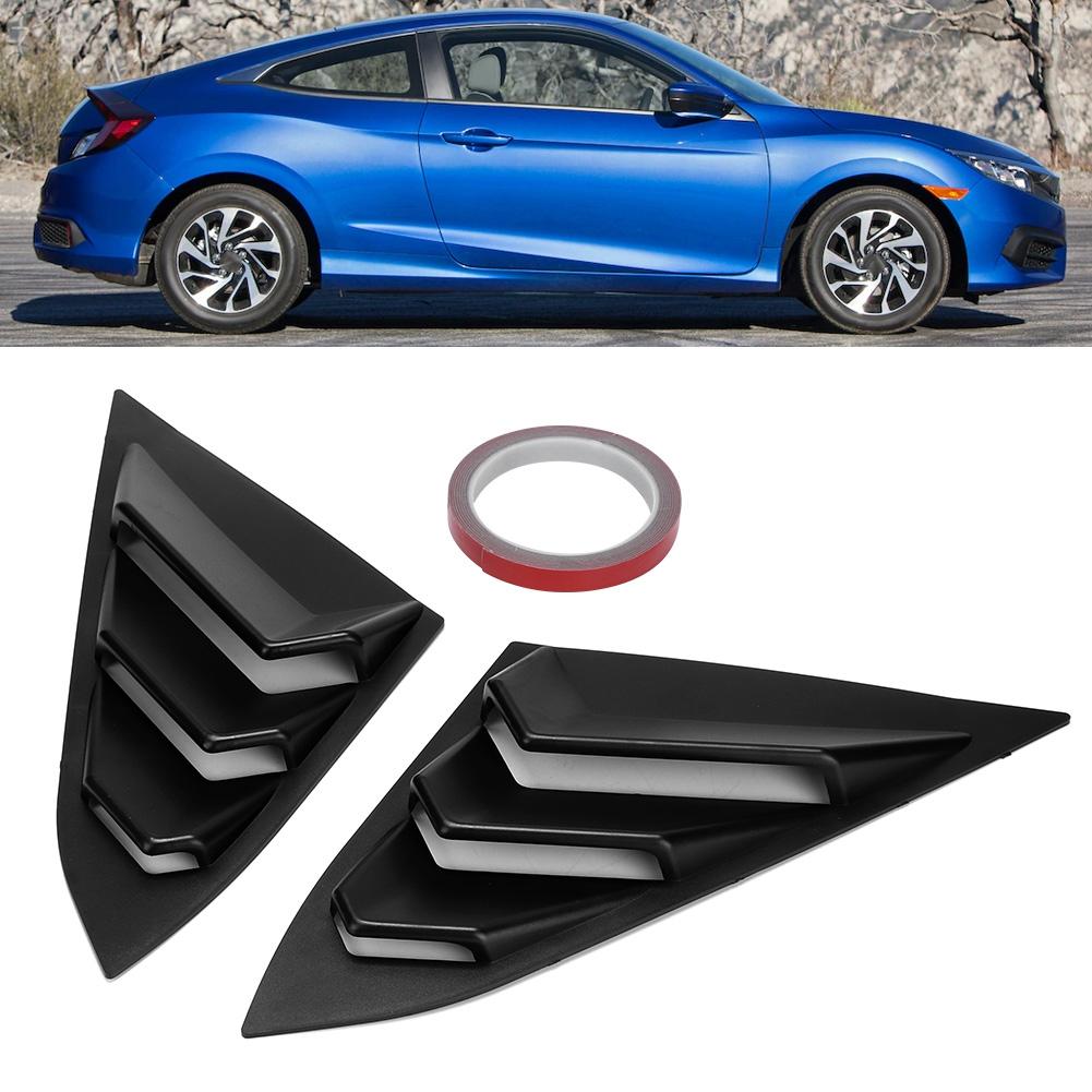 2 buc Jaluzele pentru geam lateral spate, capace tip scoop pentru aerisire, potrivite pentru Honda Civic 20162019