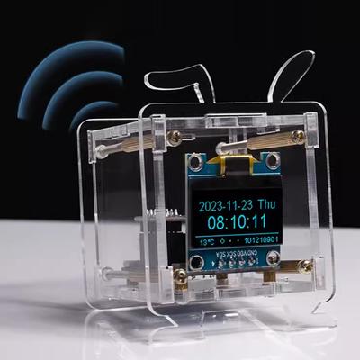 1/2Pcs Multifunctional Weather Station Support 2.4G Wifi Networking Mini Weather Forecast Clock Kit with Shell DIY Soldering