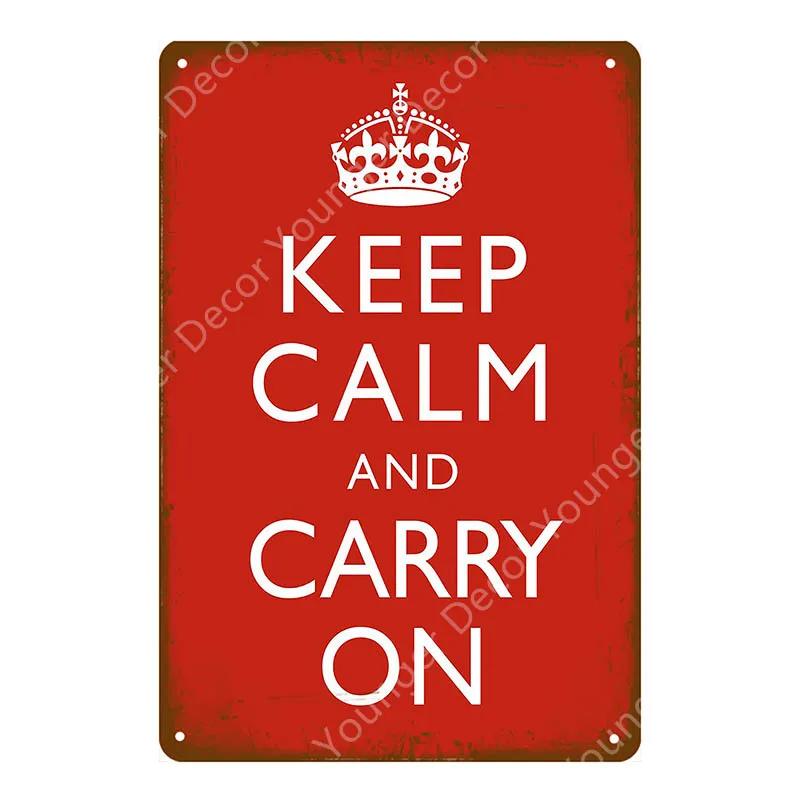 Keep Calm Warning Vintage Tin Sign Metal Plate Beware Of The Wife Wall Decoration For Garage Danger Man Cave Wall Decor YI-237