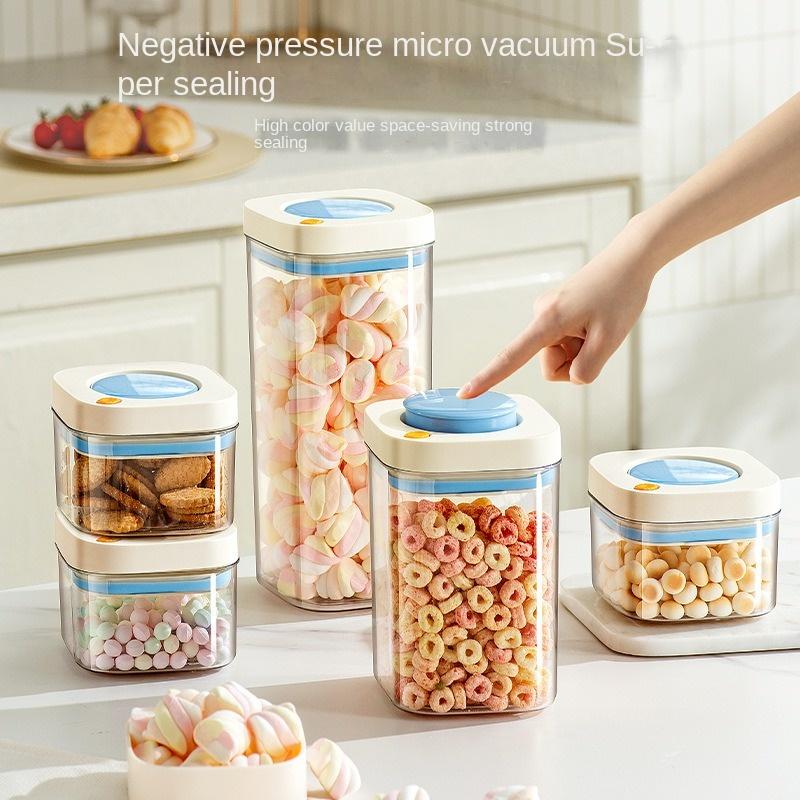 Press the Vacuum Sealed Jar Food-grade Storage Box Kitchen Storage Jar Coffee Beans and Whole Grains Storage Jar