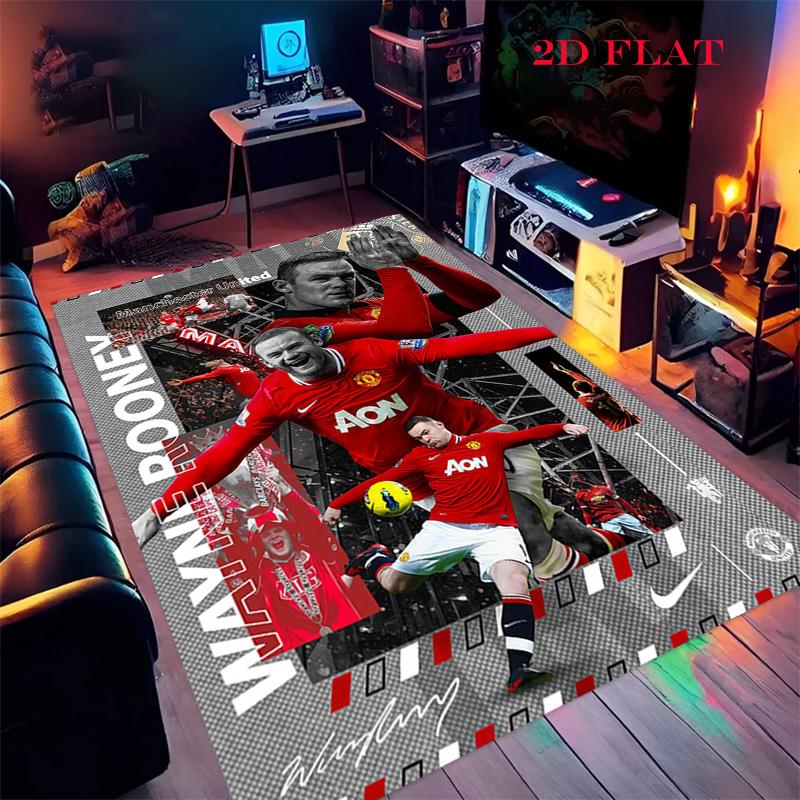 Man Utd Vloerkleed Tapijt voor Woonkamer Slaapkamer Huis Sofa Decoratie, Kinderspeel Antislip Vloermat