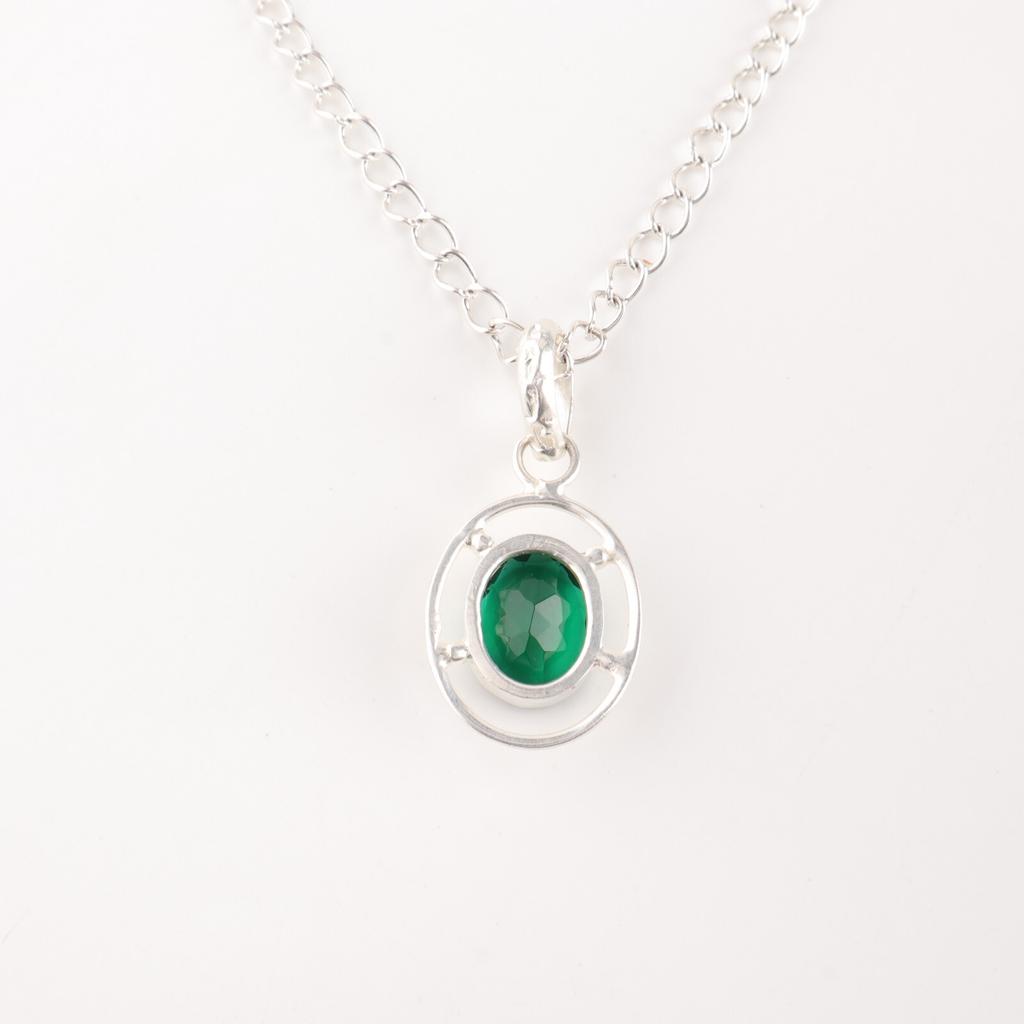 Chrome Diopside Gemstone 925 Sterling Silver Jewelry Handmade Wedding Pendant PP-6-9