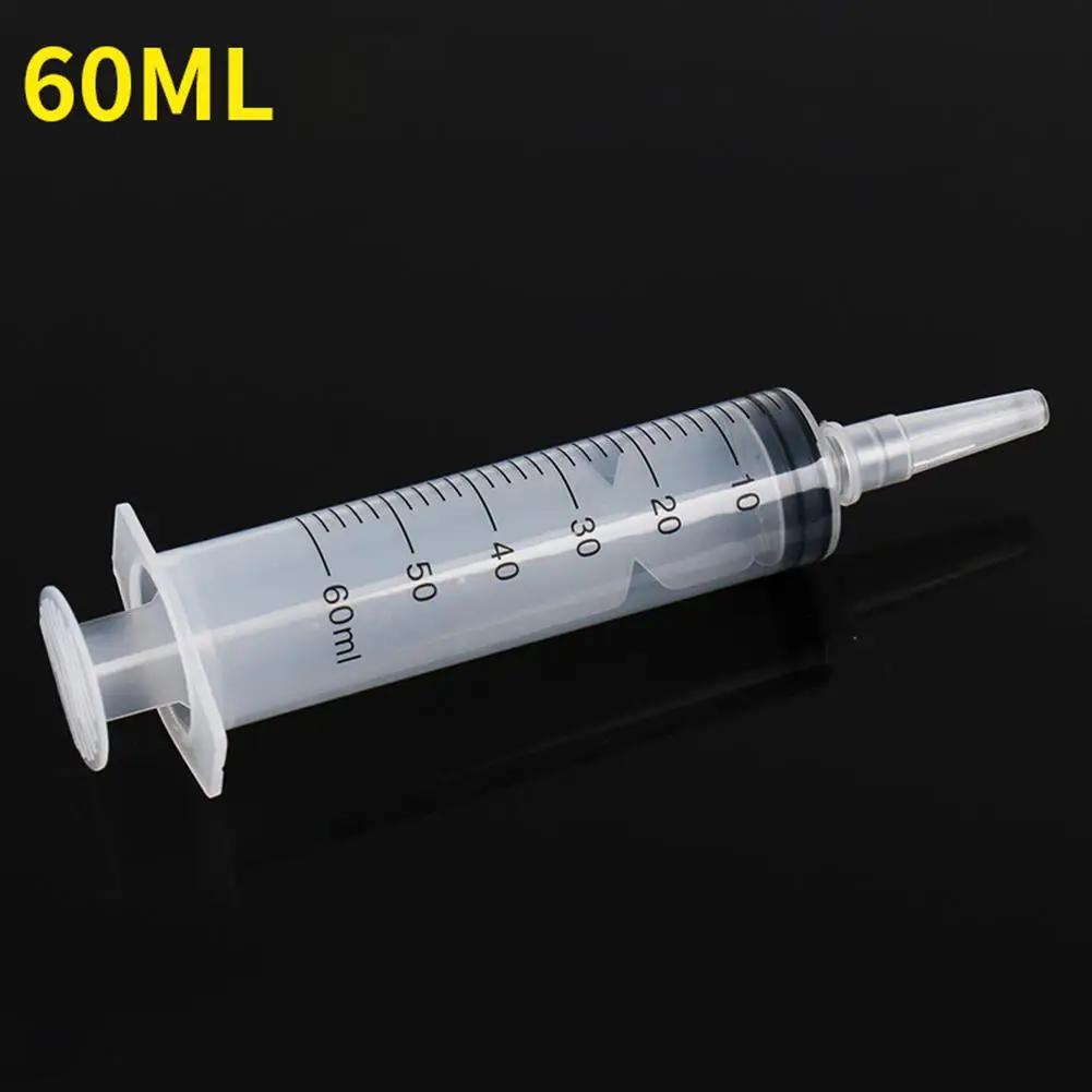 60/100/150ML Plastic Syringe With Tube Converter Cap For Liquid Oil Glue Applicator Experiments Industrial Large Syringe Tubing