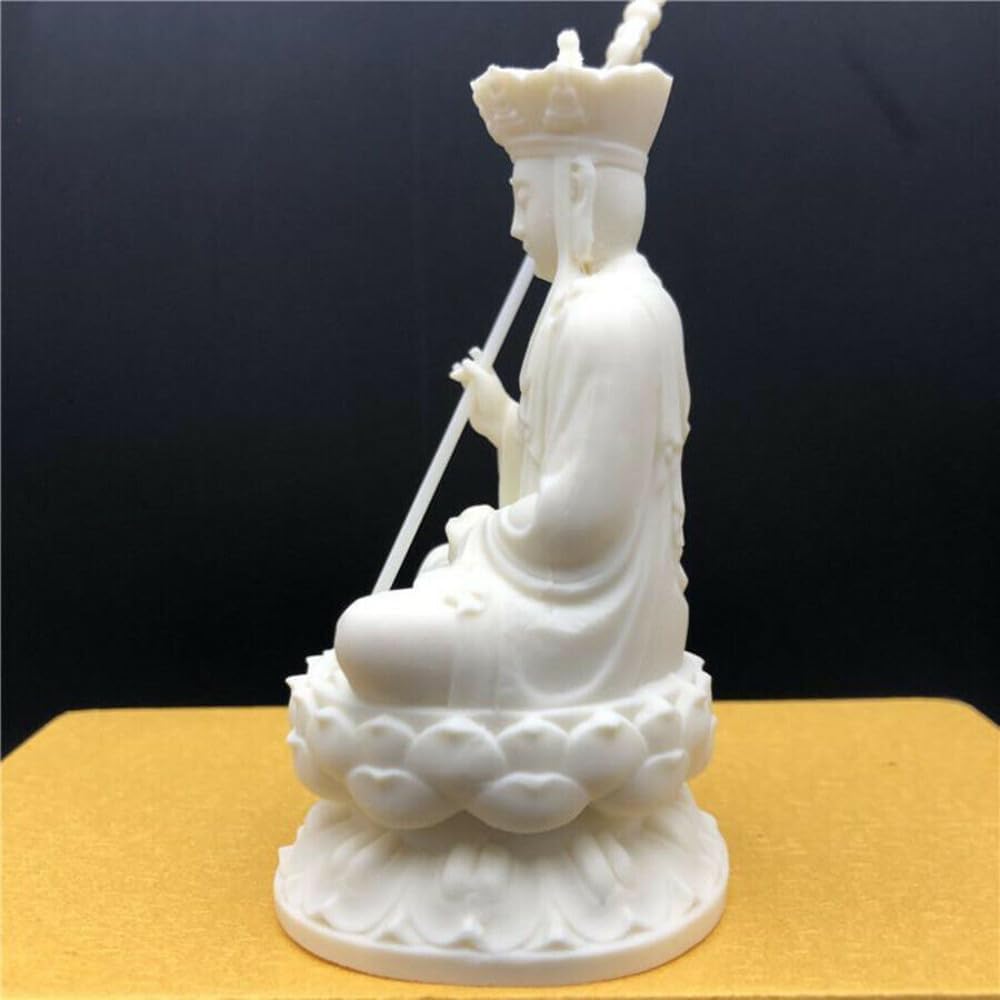 11.5cm Tibet Buddhism Carving Ksitigarbha Bodhisattva Statue Buddha Figurines