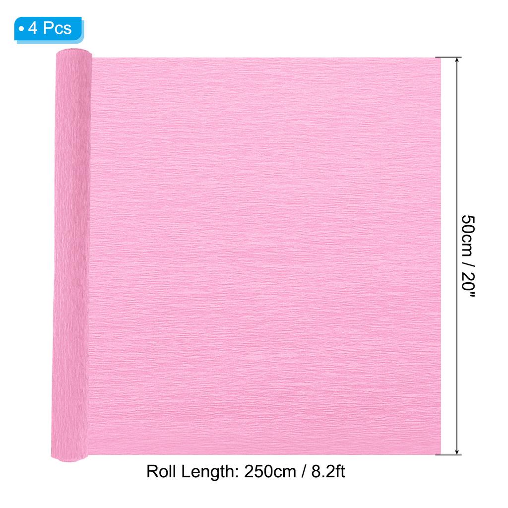4 Rollen 250x50cm Krepppapier Girlanden Weiches Papier Girlande Blatt DIY Basteln Blumenherstellung Verpackung Party Geburtstag Hochzeit Deko