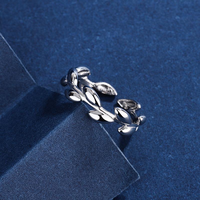 New Simple Tree Branches   Copper Jewelry Leaf Popular Opening Rings  R045