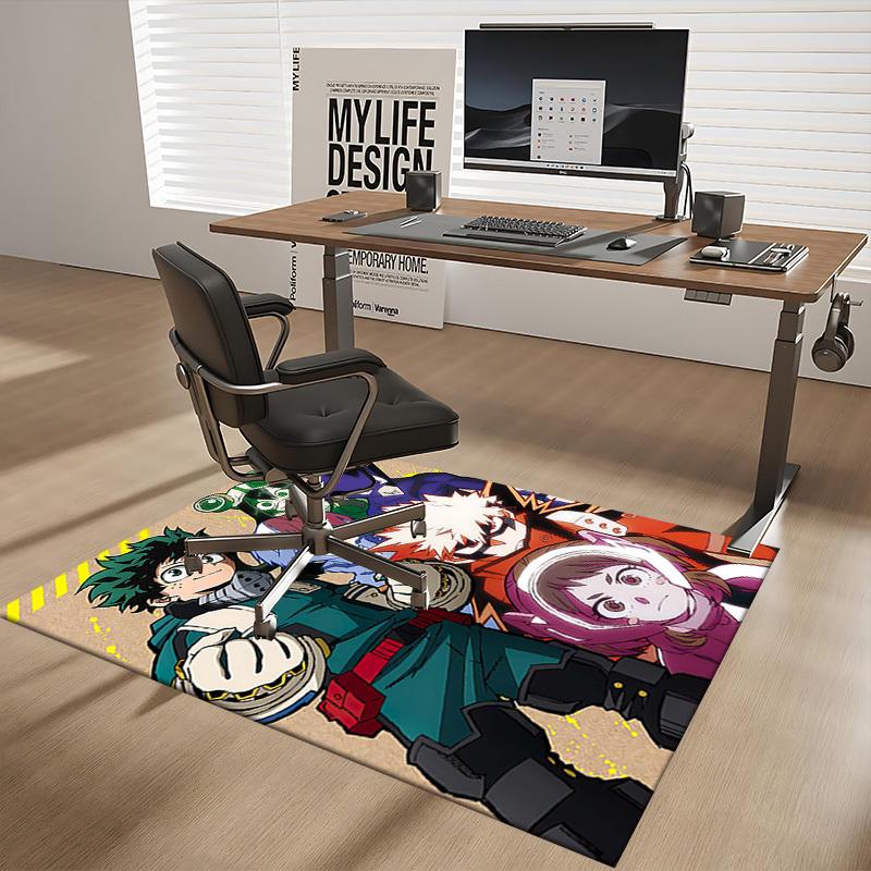 1pc My Hero Academia Anime Cartoon Design Chair Mat - Seasonal Gift for Office, Home Decor, Living Room, Bedroom, Game Room (Hero's Cape).Y014