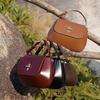 Wind Women'S Leather Messenger Bag Light Luxury Niche High-End Capsule Chestnut Cowhide Women'S Bag