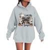 Women's Casual Fashion Comfortable Round Neck With Hood Long Sleeve Halloween Print Warm Sweatshirt