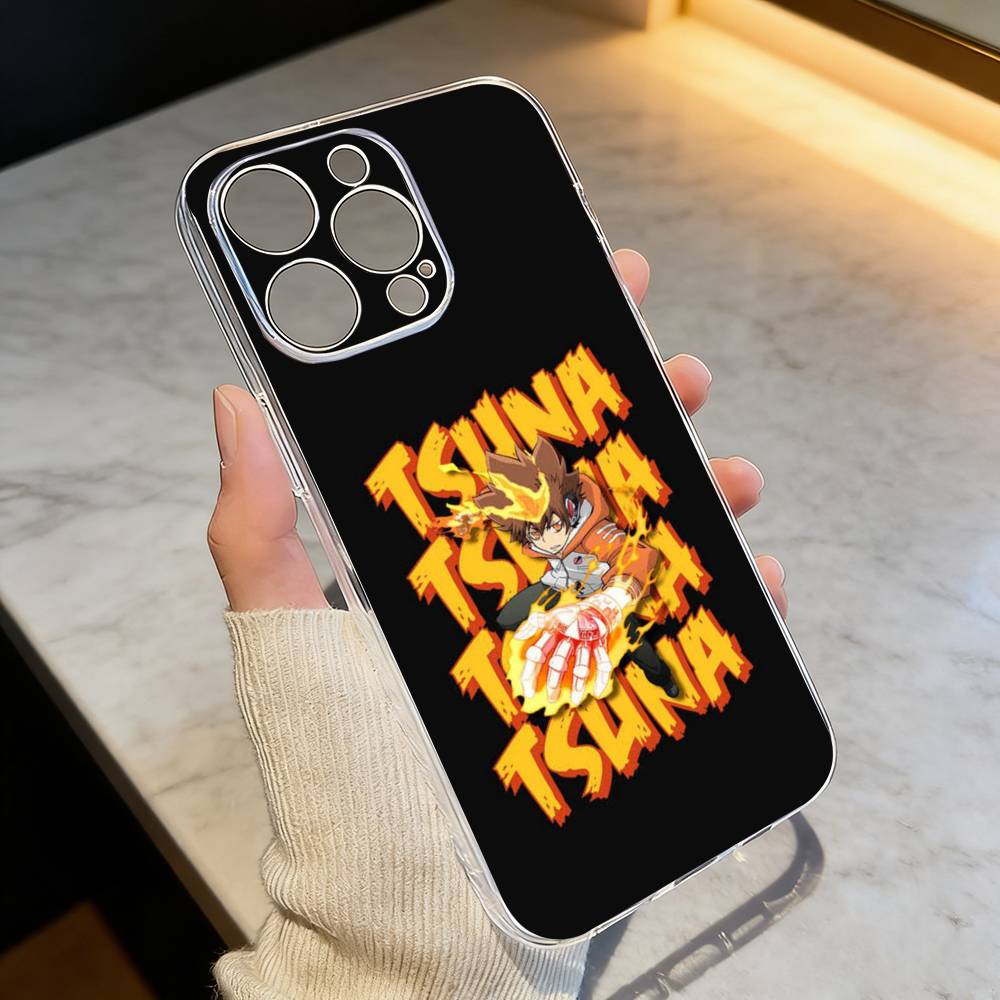 Hitman R-Reborn Tsuna S-Sawada Phone Case For iPhone 17 16 15 14 13 12 11 Mini Pro Max Plus Transparent Cover