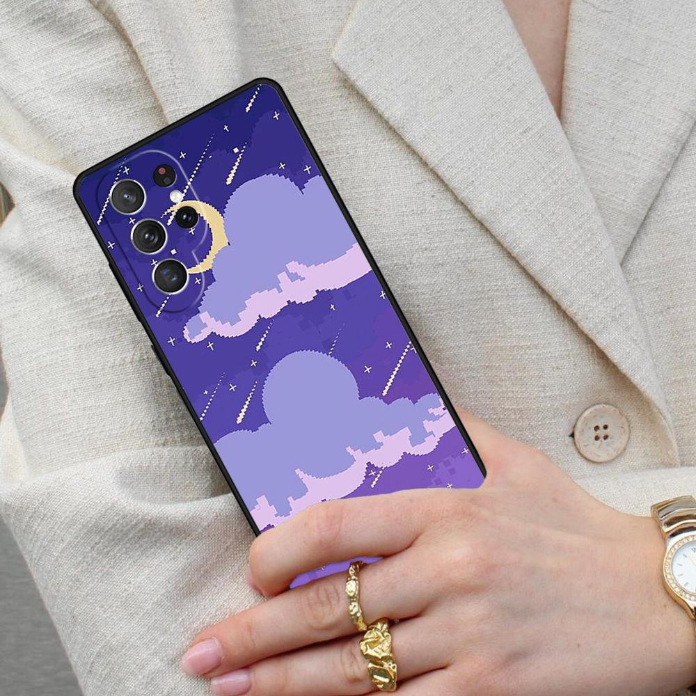 Pixel Art Aesthetic SOFT Cell Phone Case for Samsung Galaxy S26 Ultra S25 S24 S23 S22 S21 S20 Note10 Cover
