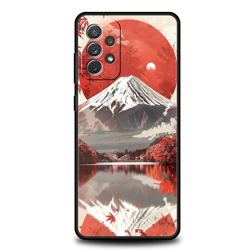 Japanese Anime Landscape Art Phone Case For Samsung A15 A13 A35 A55 A51 A71 A41 A31 A21S A03S A05 A23 A25 A33 A53 A73 5G Cover