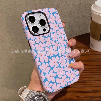 Explosive Full Screen Flower Glossy Film Mobile Phone Case iPhone11/12/13/14/15/16/17 Hard Case