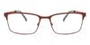 Full Rim Rectangle Burgundy Keiran Asian Fit 632c Fashion Unisex Eyeglasses