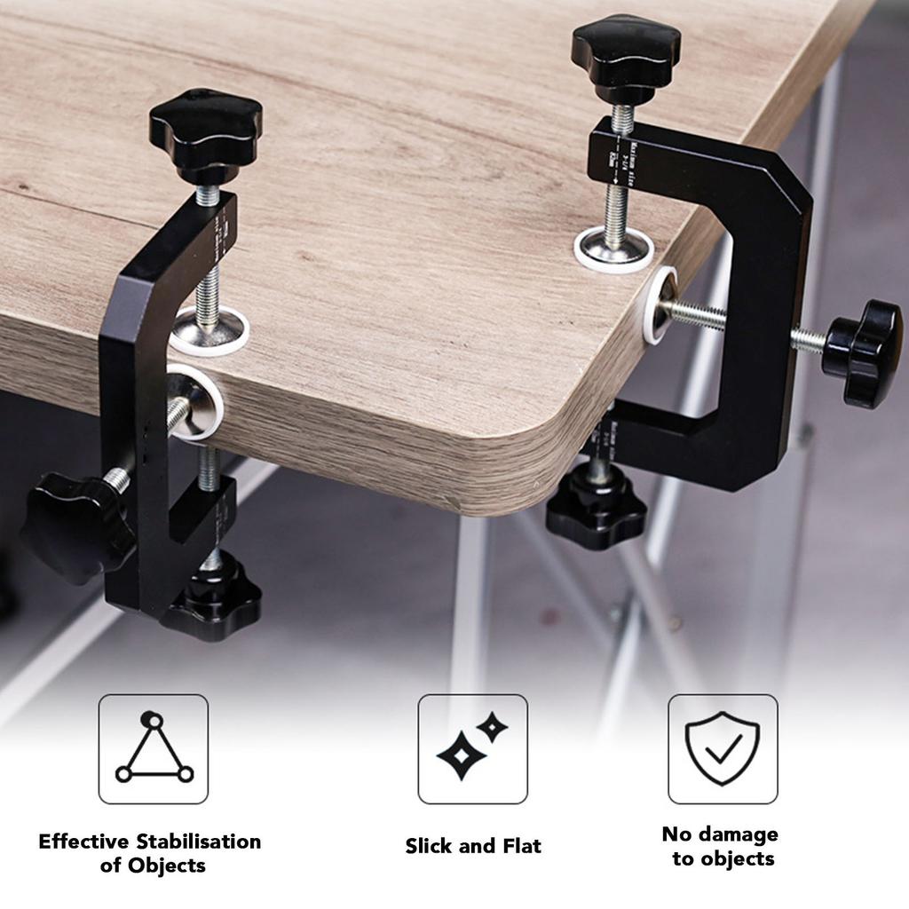 3 Way Fastening Clamp 3 Way C Clamp 3 Way Face Clamp Aluminium Alloy Ergonomic Design Adjustable Cabinet Clamp for Woodworking