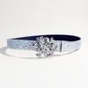 Women's Rhinestones Belt Glitters Leather Waist Belt Western Skull Waist Belt for Stylish Youth