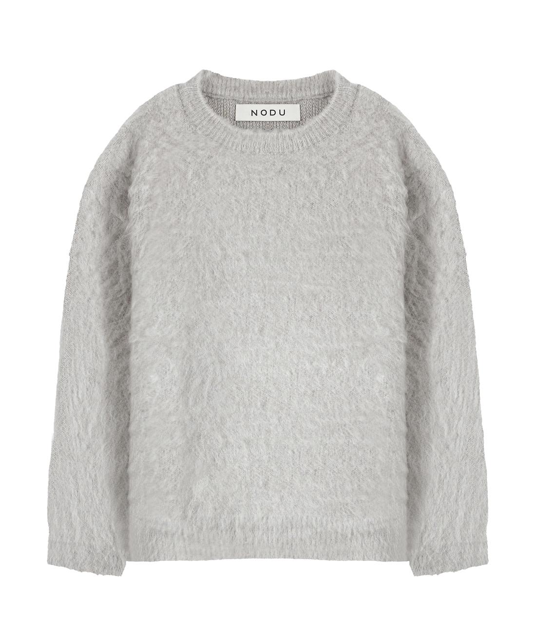 Nod You Brush Jacquard Knit [Gray] L
