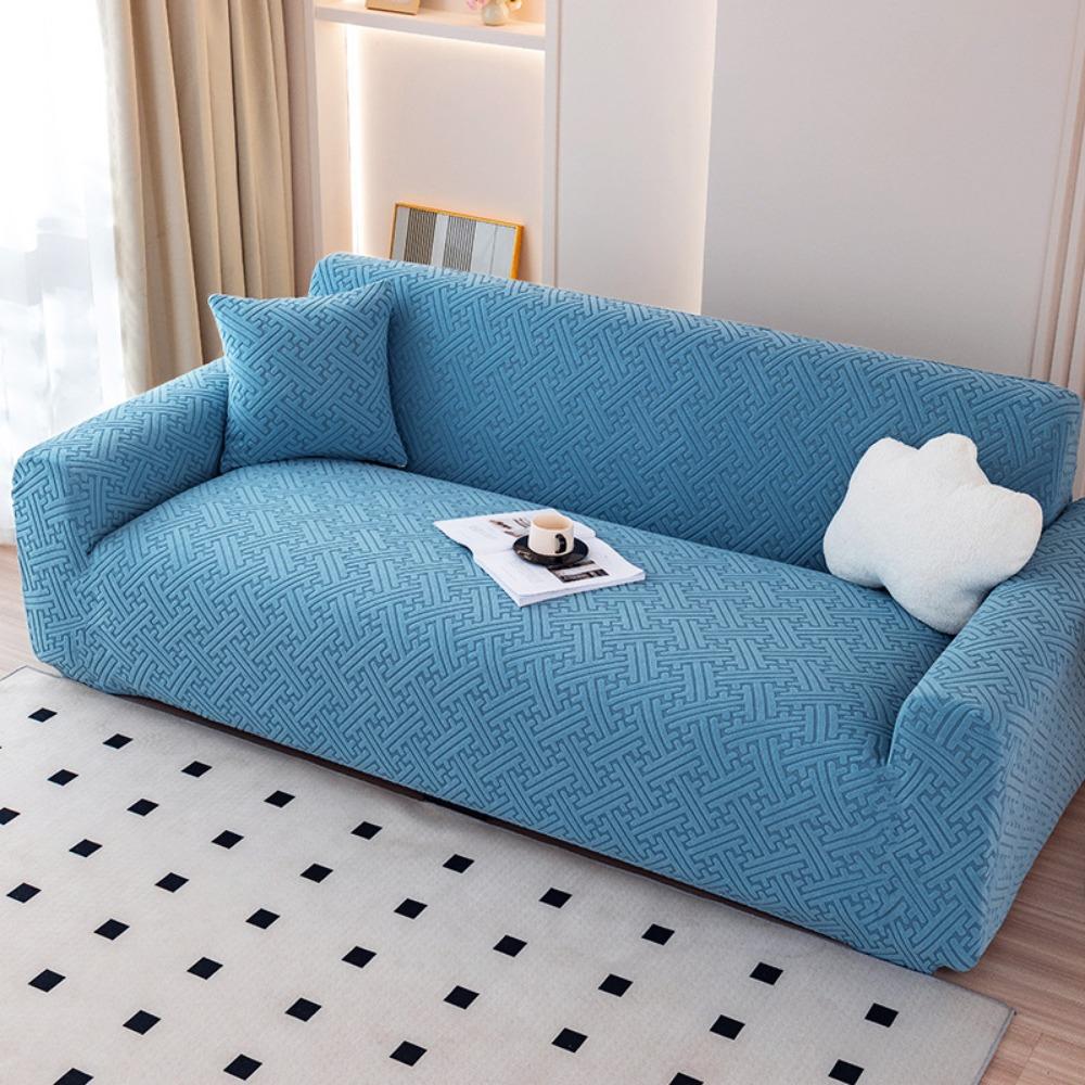 

Stretch Knit Sofa Protector Full Cover Durable Cat Proof Sofa Cover Universal All Season Elegant Cushion Blanket Single S 90-140CM